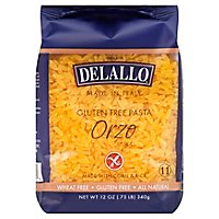 DeLallo Pasta Gluten Free Corn & Rice No. 65 Orzo Bag - 12 Oz - Image 1