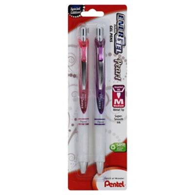 Pentel Pen Gel Energel Pink Violet .7mm - 2 Count