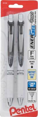 Pentel EnerGel Pearl Gel Pens Black Ink Fine Needle Tip - 2 Count - Image 2