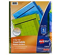 Avery Plastic Divider Insertable 5 Tab - Each