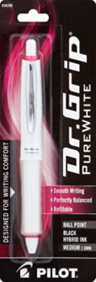 Pilot Pen Ball Point Dr Grip Pure White - Each - Image 2