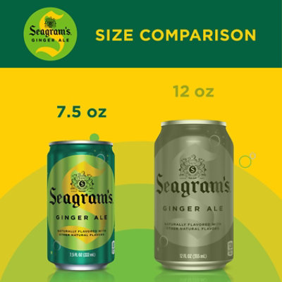 Seagrams Soda Pop Ginger Ale In Mini Cans - 6-7.5 Fl. Oz. - Image 2