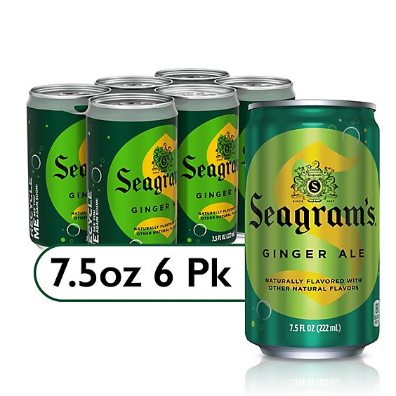 Seagrams Soda Pop Ginger Ale In Mini Cans - 6-7.5 Fl. Oz.