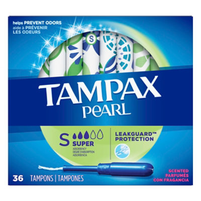 Tampax Pearl Tampons Super Absorbency Leak Guard Protection Scented - 36 Count - Image 3