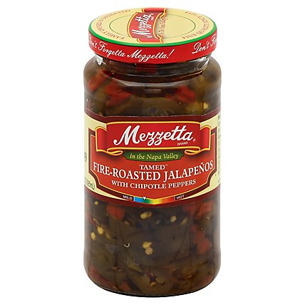 Mezzetta Peppers Jalapenos Fire-Roasted Tamed - 10 Oz - Image 1