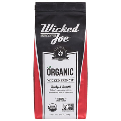 Wicked Joe Coffee Organic Fair Trade Ground Dark Roast Wicked French - 12 Oz - Image 3