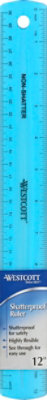 Westcott Ruler Shatterproof Clear 12 Inch - Each - Image 2