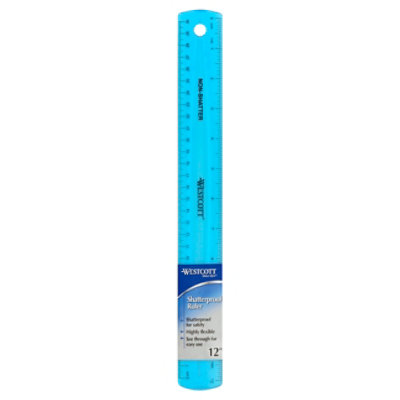 Acme Ruler Shatterproof Clr 12in - Each
