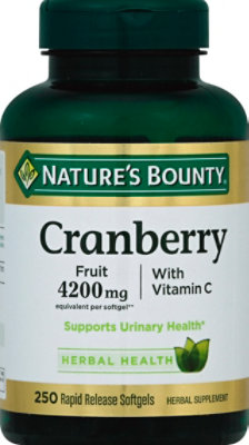 Natures Bounty Cranberry Vit C Sftgels Value - 250 Count - Image 2