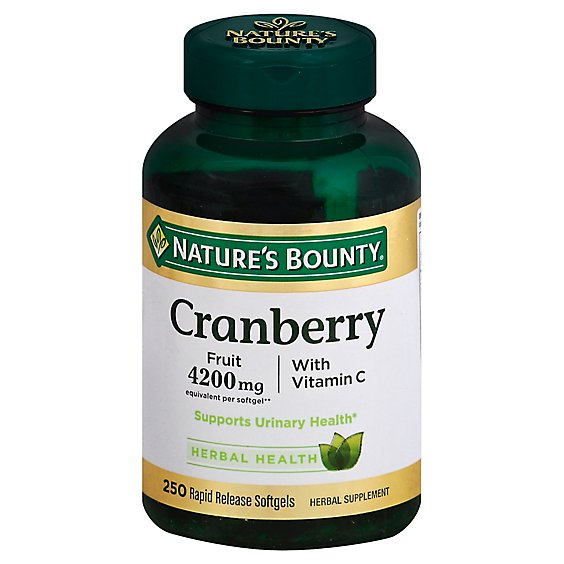 Natures Bounty Cranberry Vit C Sftgels Value - 250 Count