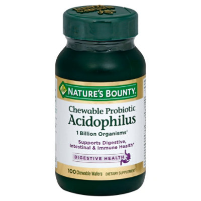 Natures Bounty Tabs Acidophilus Chewable - 100 Count