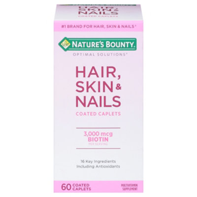 Natures Bounty Skin Hair Nails Supplemnt - 60 Count - Image 1