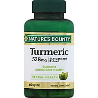Natures Bounty Herbal Supplement Capsules Turmeric 538 mg - 45 Count - Image 2