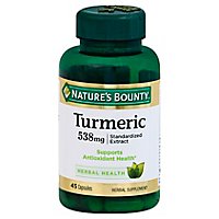 Natures Bounty Herbal Supplement Capsules Turmeric 538 mg - 45 Count - Image 1