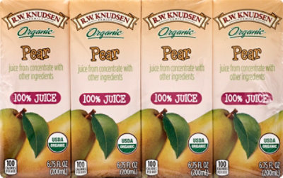 R.W. Knudsen Family Organic 100% Pear Juice - 4-6.75 Fl. Oz. - Image 2