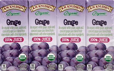 Knudsen Organic Grape Juice - 4 - 6.75 Fl. Oz - Image 2