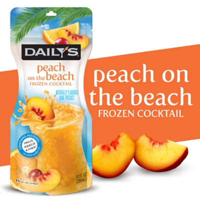 Daily's Peach On The Beach Frozen Cocktail Drink Pouch - 10 Fl. Oz. - Image 1