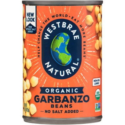 Westbrae Natural Organic Beans Garbanzo Low Sodium - 15 Oz