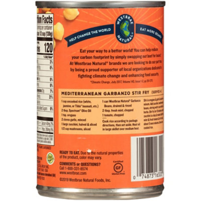 Westbrae Natural Organic Beans Garbanzo Low Sodium - 15 Oz - Image 5
