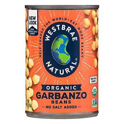 Westbrae Natural Organic Beans Garbanzo Low Sodium - 15 Oz - Image 1