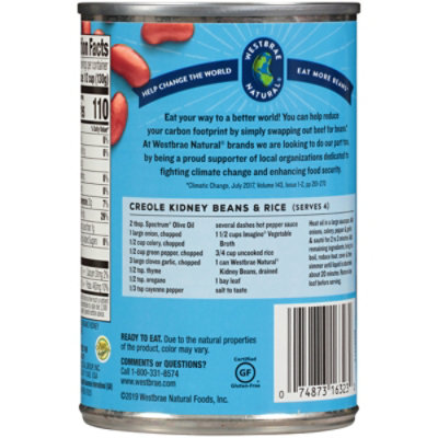 Westbrae Natural Organic Beans Kidney Low Sodium Can - 15 Oz - Image 5