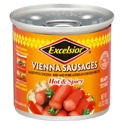 Excelsior Vienna Sausages Hot & Spicy - 4.6 Oz - Image 1