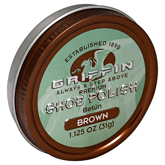 Griffin Shoe Polish Wax Brown - Each