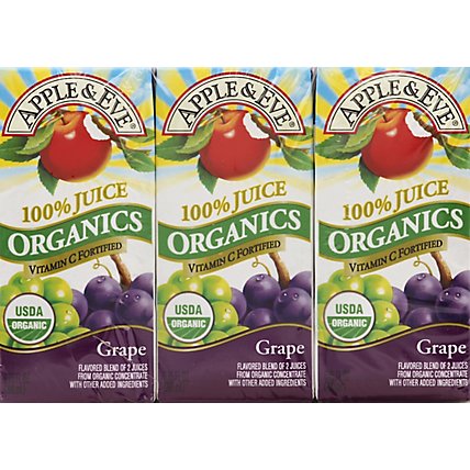 Apple & Eve 100% Juice Organic Grape - 3-6.75 Fl. Oz. - Image 2