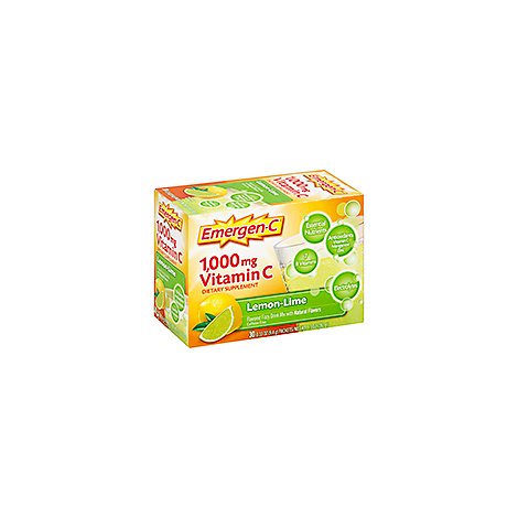 Emergen-C 1000 mg Vitamin C Lemon Lime Drink Mix - 30-0.33 Oz.