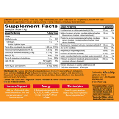 Emergen-C 1000 mg Vitamin C Strawberry Kiwi Drink Mix- 30-0.31 Oz. - Image 4