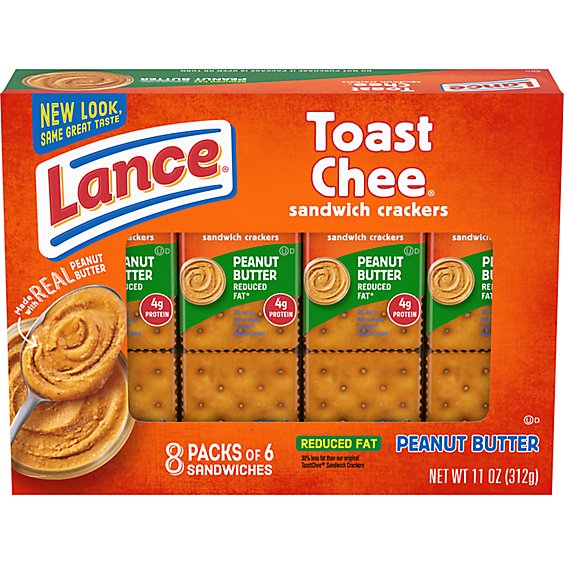 Lance Toast Chee Crackers Peanut Butter 8 Count - 11 Oz.