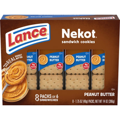 Lance Nekot Peanut Butter Sandwich Cookies 8 Count - 1.75 Oz - Image 1