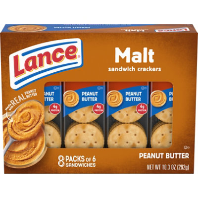 Lance Malt with Peanut Butter Sandwich Crackers - 8 Ct - 1.29 Oz - Image 1