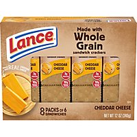 Lance Cracker Sandwiches Whole Grain On-the-Go Packs Cheddar Cheese - 8 - 12 Oz - Image 2
