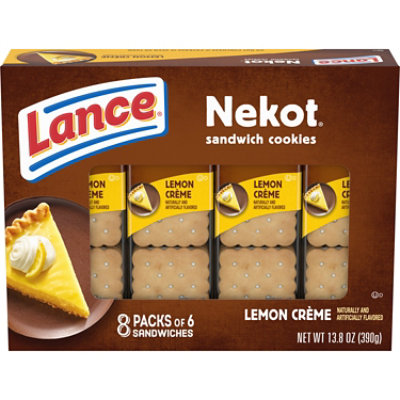Lance Nekot Lemon Creme Sandwich Cookies - 8 Ct - 1.72 Oz - tomthumb
