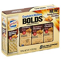 Lance Captains Wafers Crackers Sandwiches Smokehouse Cheddar 8 Count - 11 Oz - Image 1