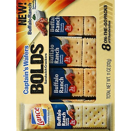 Lance Captains Wafers Crackers Sandwiches Buffalo Ranch 8 Count - 11 Oz - Image 3
