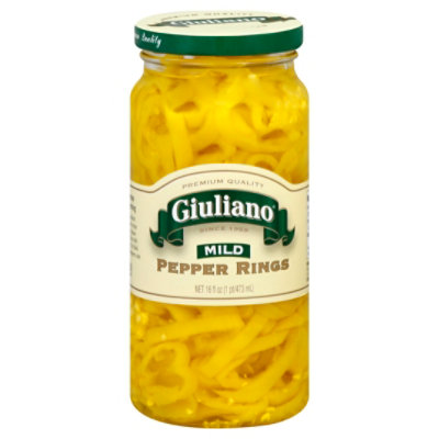 Giuliano Pepper Rings Mild - 16 Fl. Oz. - Image 1