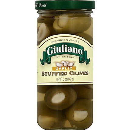 Giuliano Olives Stuffed Garlic - 5 Oz - Image 2