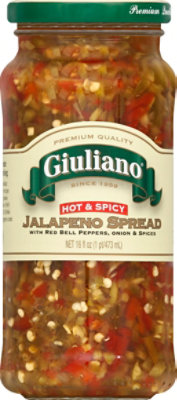 Giuliano Spread Jalapeno Hot & Spicy - 16 Fl. Oz. - Image 2