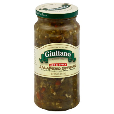 Giuliano Spread Jalapeno Hot & Spicy - 16 Fl. Oz. - Image 1