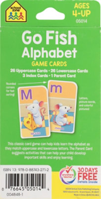 School Zone Publishing Game Cards Go Fish Alphabet - Each - Image 4