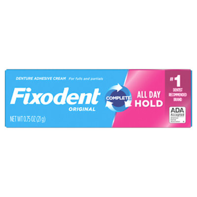 Fixodent Complete Denture Adhesive Cream Original - 0.75 Oz