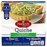 Nancy's Florentine Quiche with Eggs Swiss Cheese & Spinach Frozen Meal Box - 6 Oz - Image 1