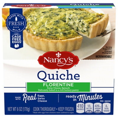 Nancys Frozen Appetizer Quiche Spinach Florentine - 6 Oz - Image 1