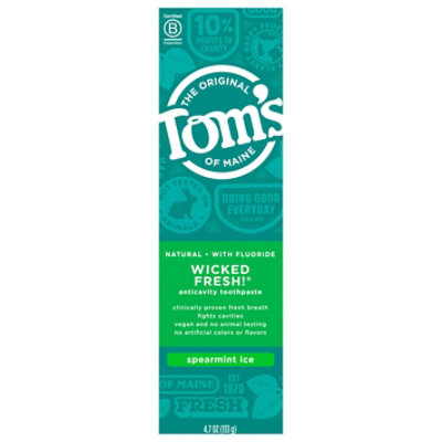 Toms Of Maine Toothpaste Wicked Fresh! Spearmint Ice Fluoride - 4.7 Oz - Image 3