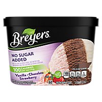 Breyers No Sugar Added Vanilla Chocolate Strawberry Frozen Dairy Dessert - 48 Oz - Image 6