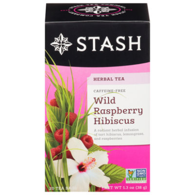 Stash Herbal Tea Caffeine Free Wild Raspberry Hibiscus - 20 Count - Image 3