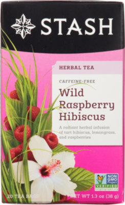 Stash Herbal Tea Caffeine Free Wild Raspberry Hibiscus - 20 Count - Image 2