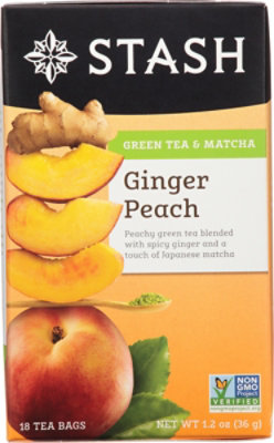 Stash Green Tea Ginger Peach - 18 Count - Image 2